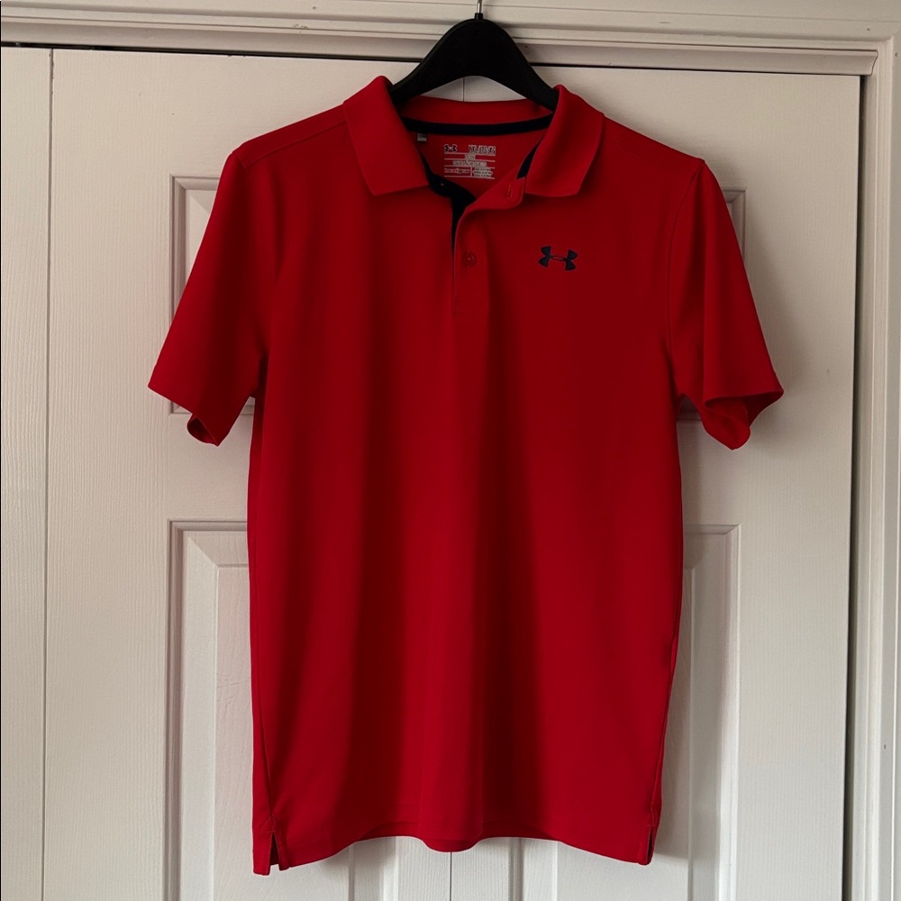 Under Armour youth red polo t shirt XL